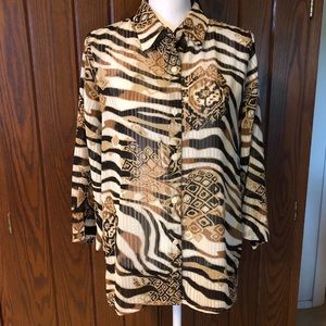 ALFRED DUNNER LIGHT TEXTURED BLOUSE🖤EUC LOOKS NEW